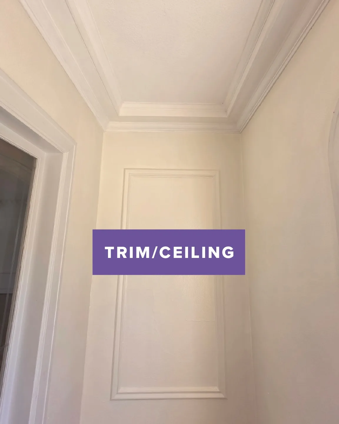 After: trim and ceiling detail
