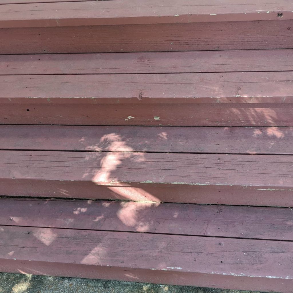 great before and afters of a porch restain 1