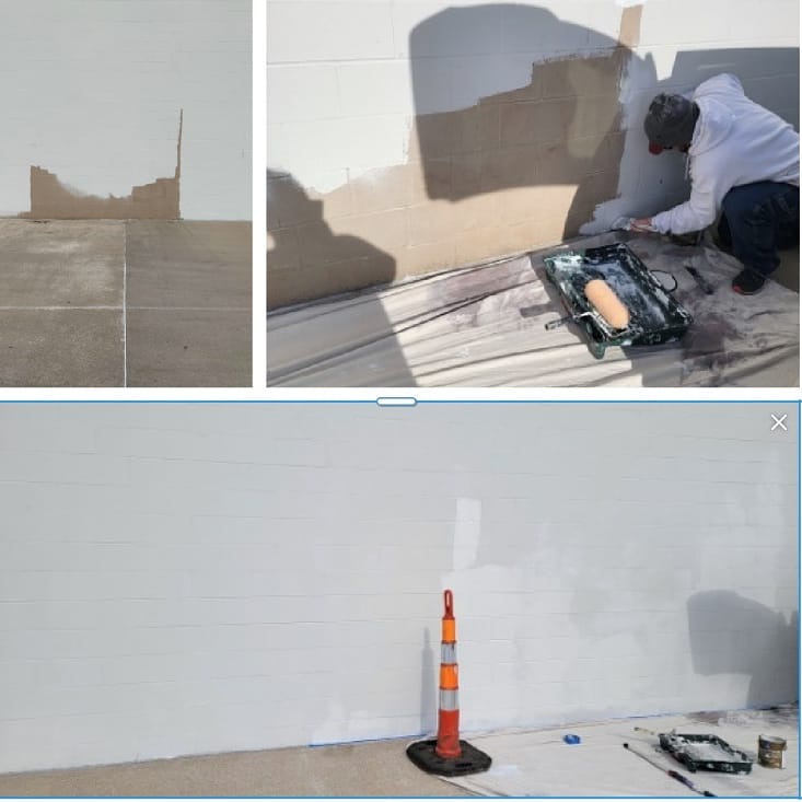 happy to be working on the exterior of a wal mart in illinois the guys did a great job again even in